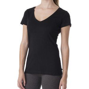 Pact Organic Women's M Black V-Neck T-Shirt